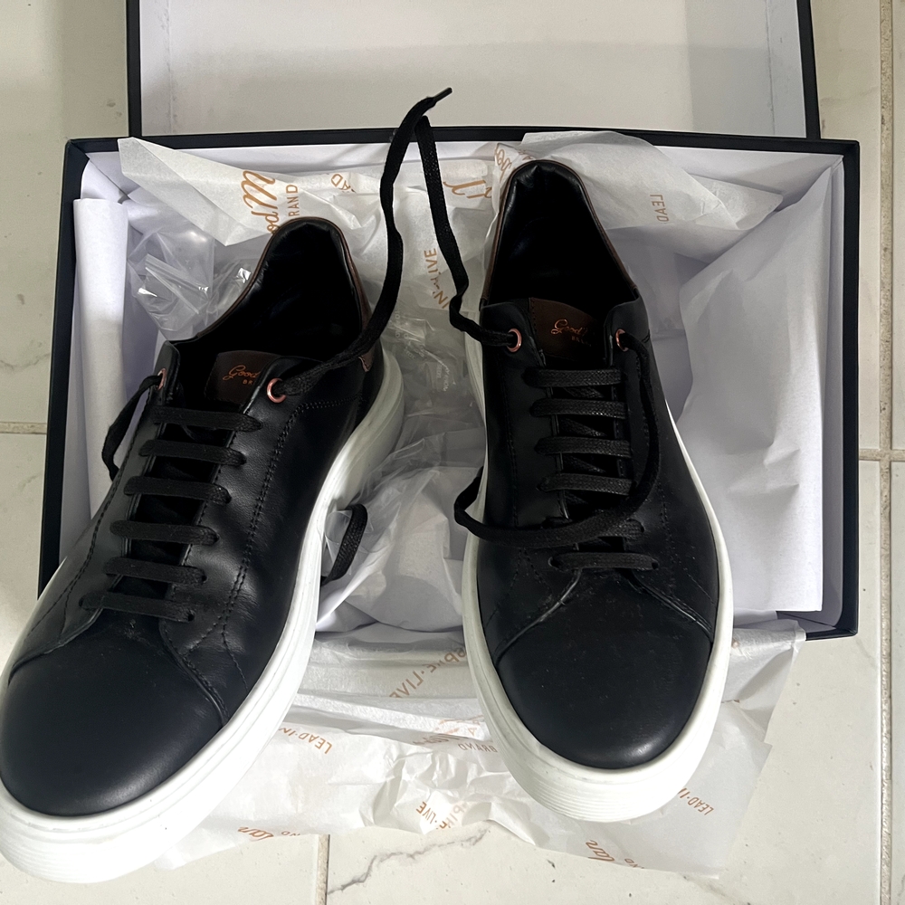 Black Leather Men's Shoes
